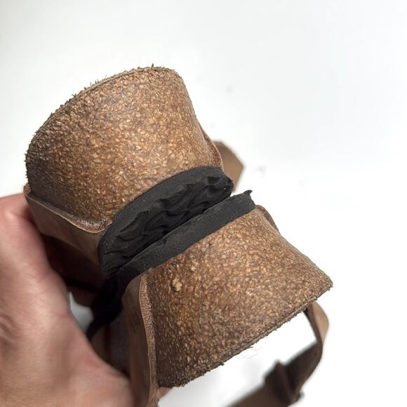 Birkenstock Lola Wedge Papillio Leather Sandal Wedge S-359 Sz 38 Narrow - Picture 8 of 9